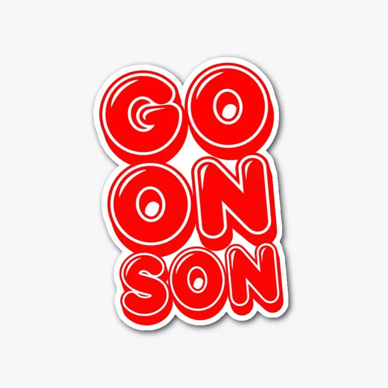 'Go On Son' Die Cut Sticker (Red)