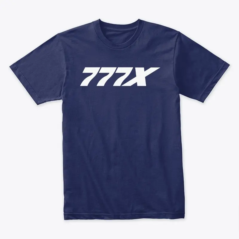 '777X' - ROUND NECK TEE (White Design)