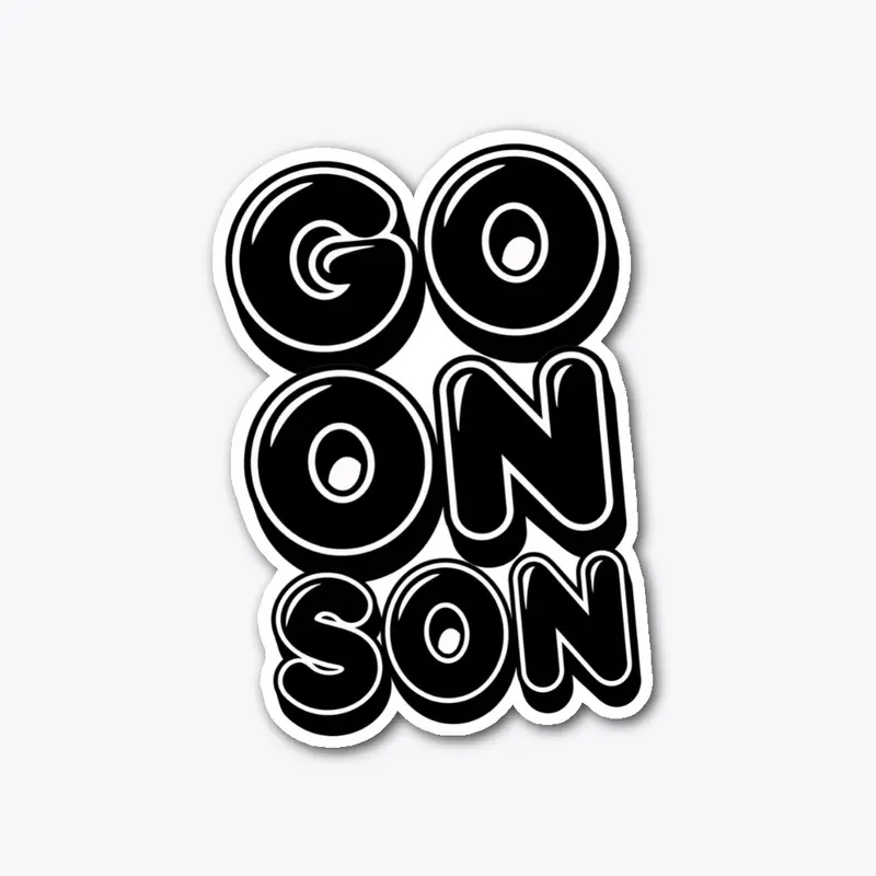 'Go On Son' Die Cut Sticker (Black)